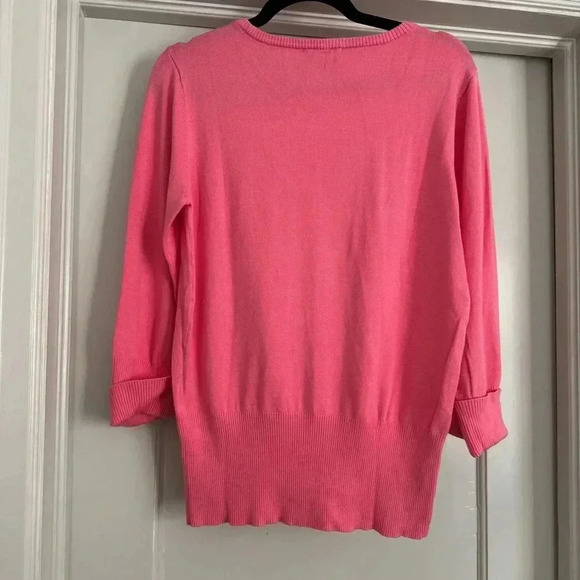 Appleseed’s women’s pink crew neck sweater size M - Picture 5 of 6